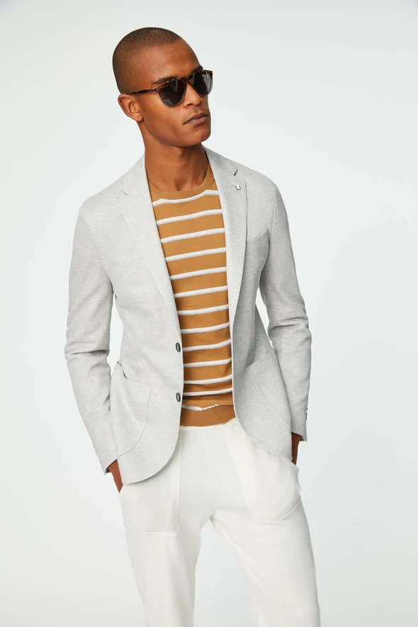 Light Gray Unconstructed Jacket - LBM 1911 - Image 3
