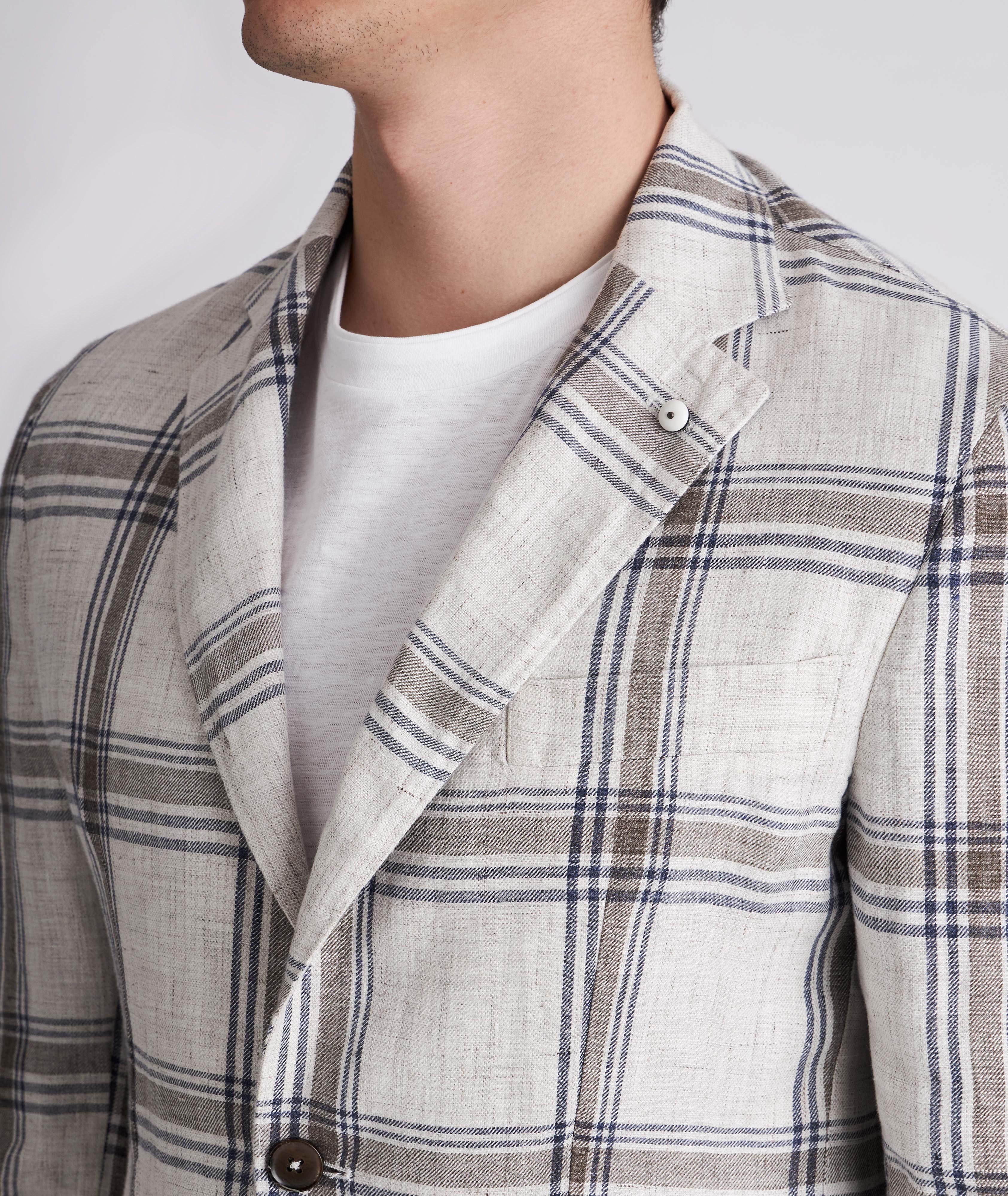 Linen Unconstructed Contemporary Fit Sport Coat - Image 7