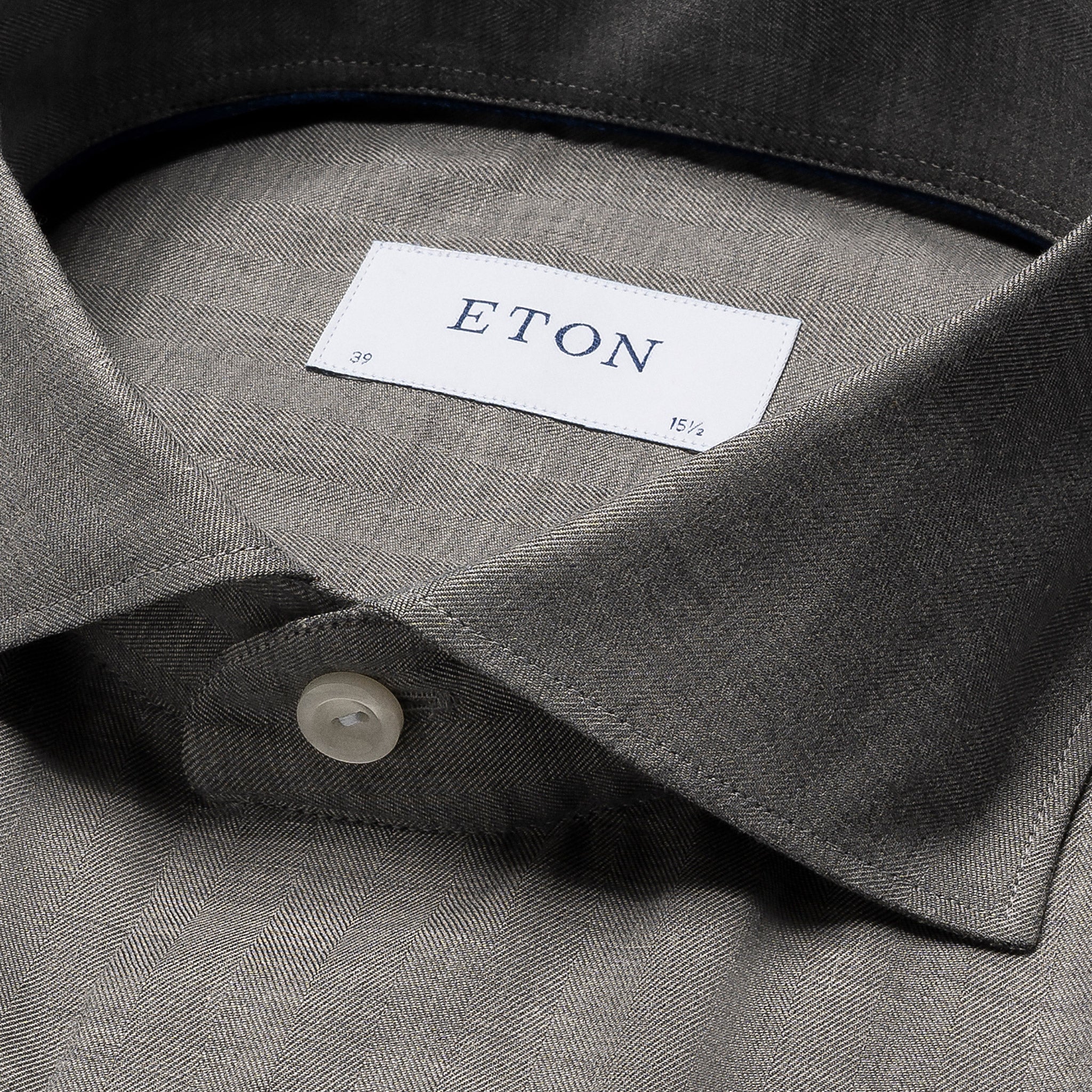 Mid Gray Light Weight Flannel Slim Fit Shirt - ETON - Image 4