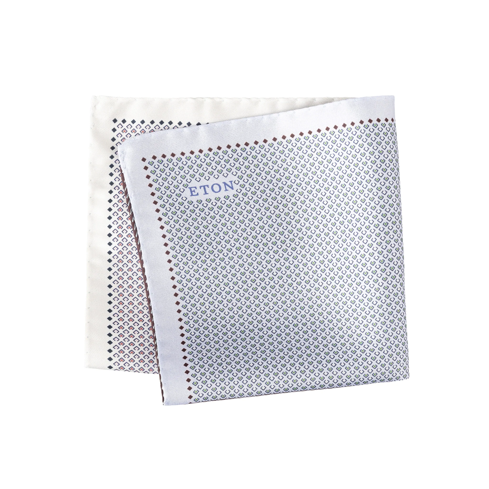 Multicolour Four-Sided Micro Twill Silk Pocket Square - ETON