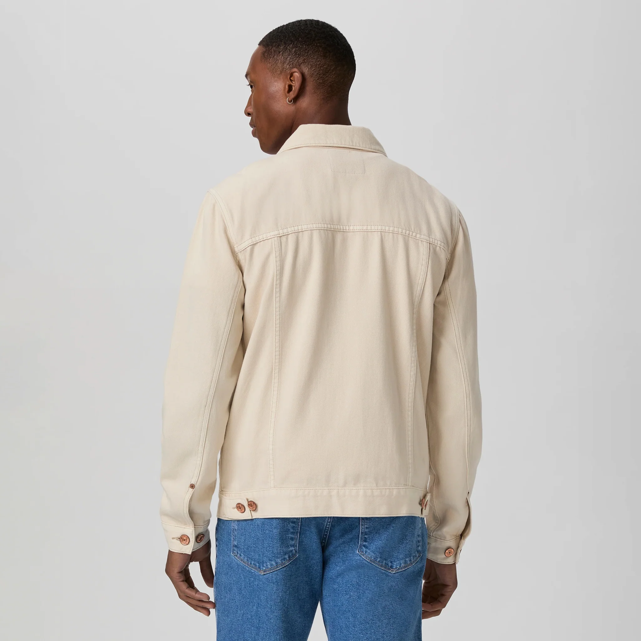 Natural (Beige) Lightweight Denim Scout Jacket - Paige - Image 4