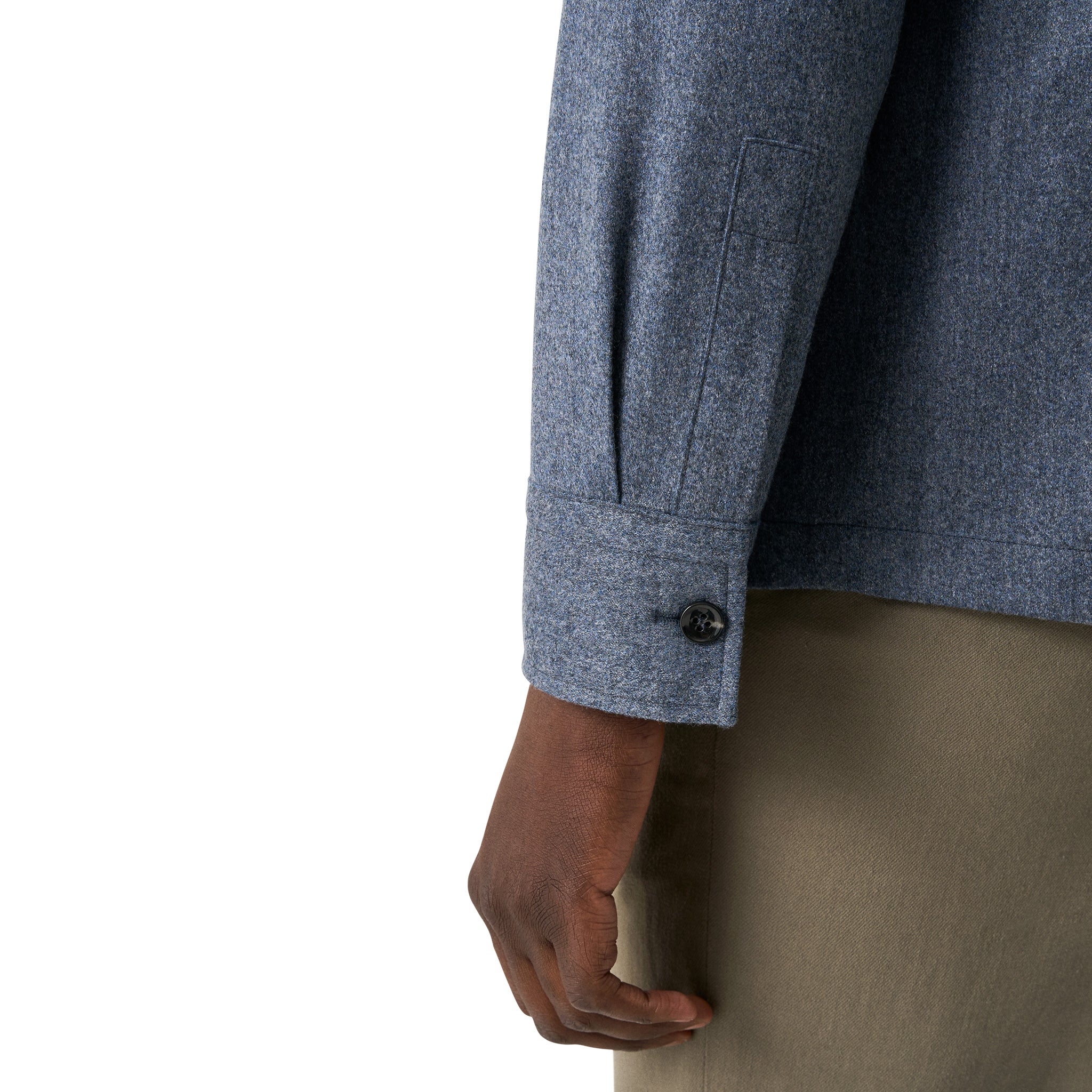 Steel Blue Active Wool Four-Pocket Overshirt - ETON - Image 5
