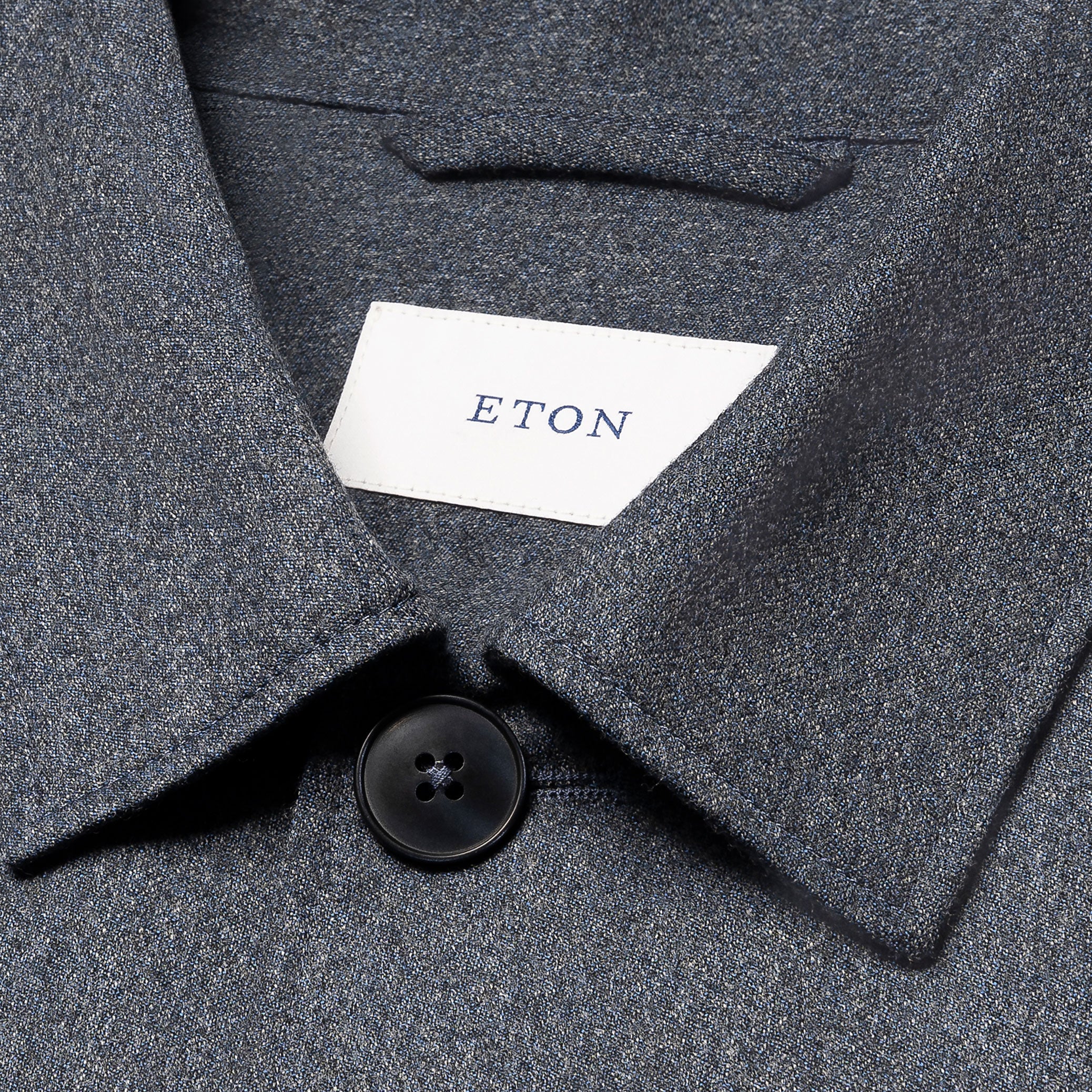 Steel Blue Active Wool Four-Pocket Overshirt - ETON - Image 8