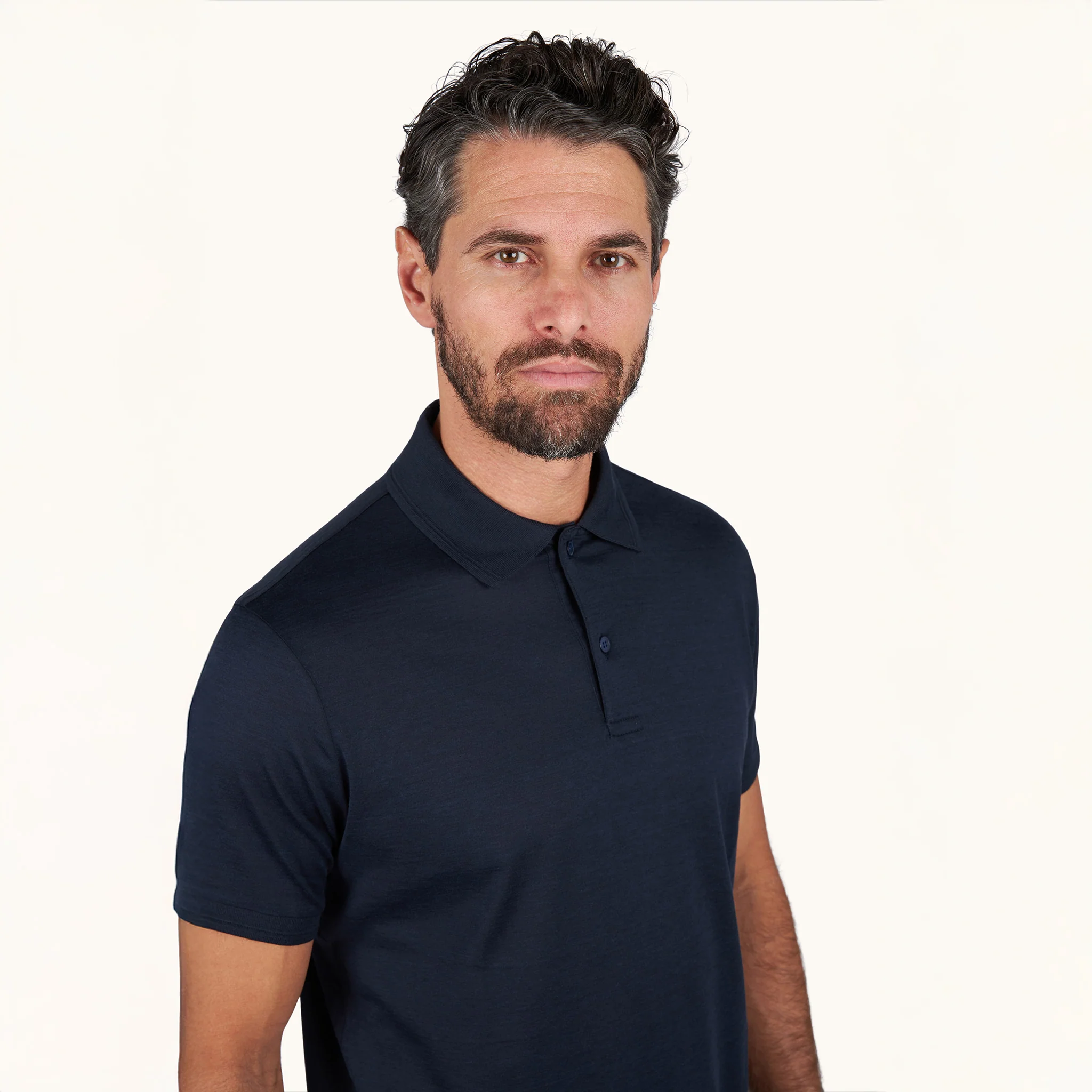 Navy Blue Silk-Cotton Polo Shirt - Paul & Shark - Image 2