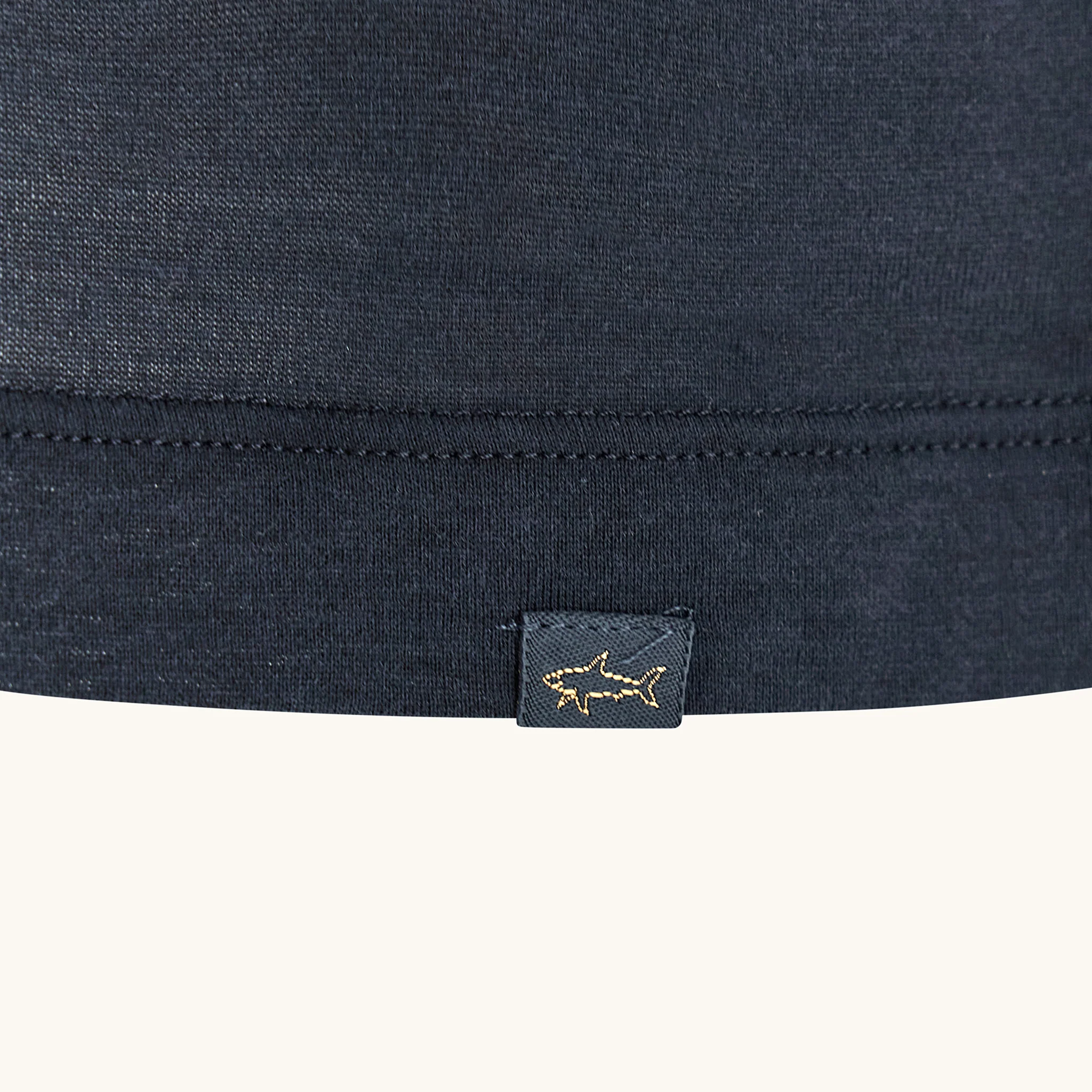 Navy Blue Silk-Cotton Polo Shirt - Paul & Shark - Image 6