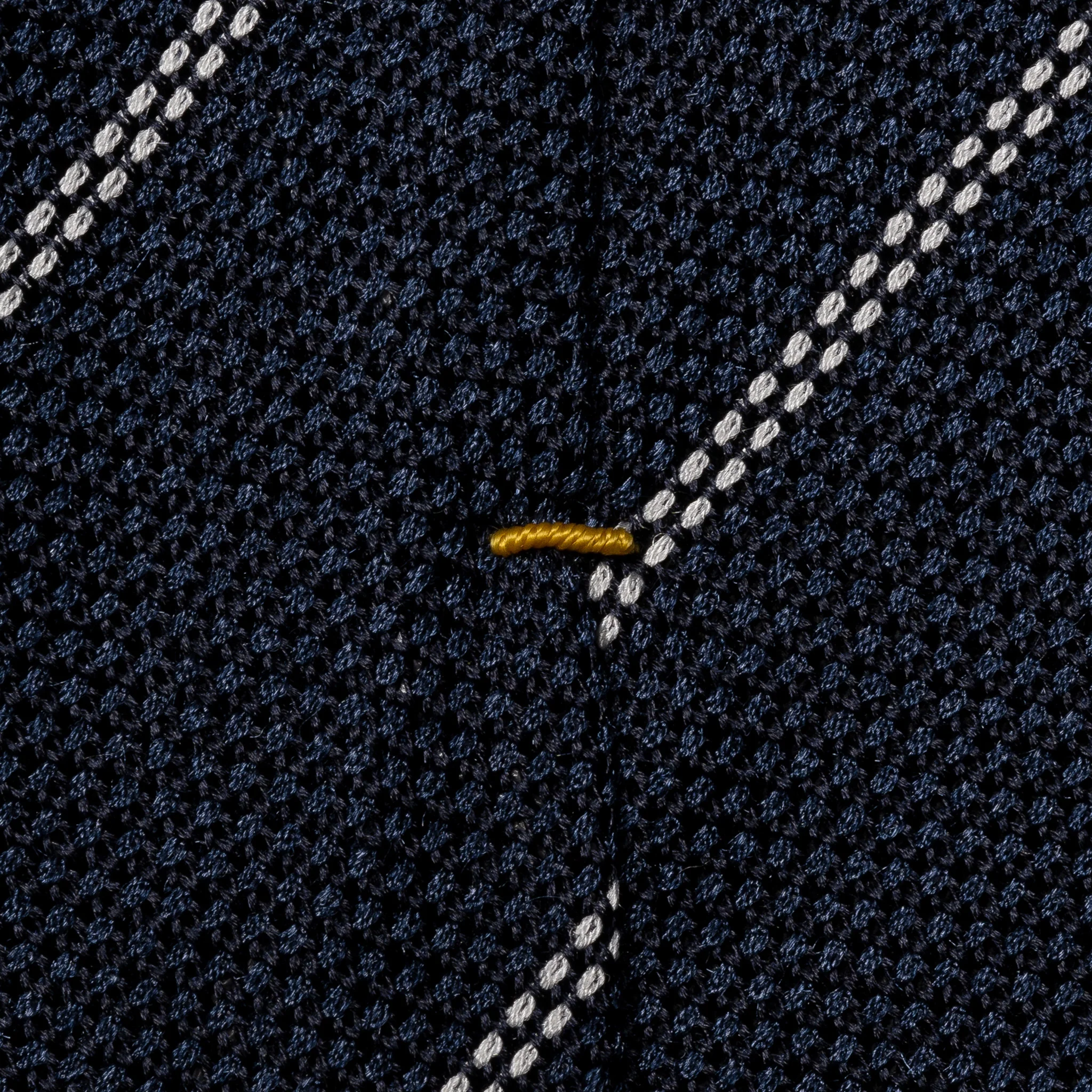 Navy Blue Striped Grenadine Silk Tie - ETON - Image 5