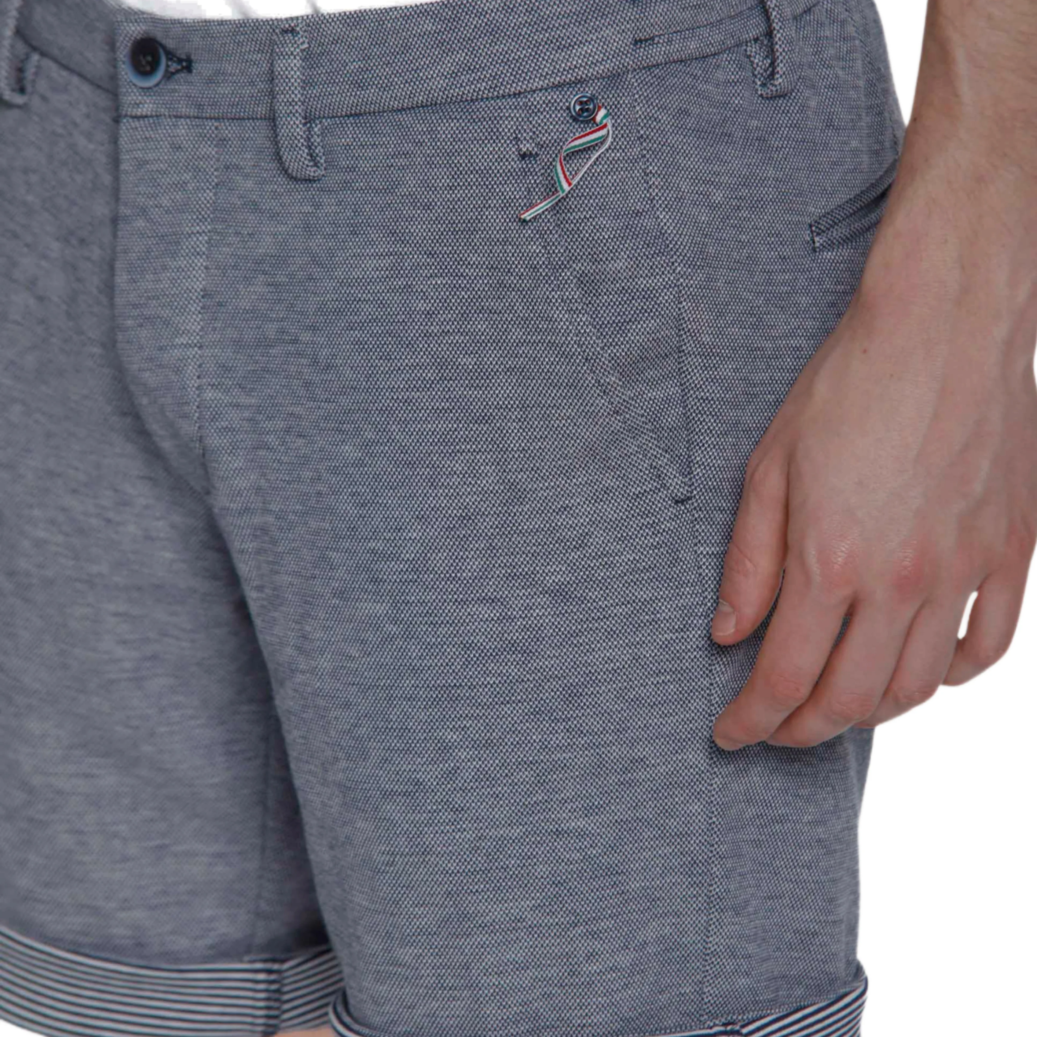 Navy Double-Faced Piqué Cotton Bermuda Shorts - Mason's - Image 7