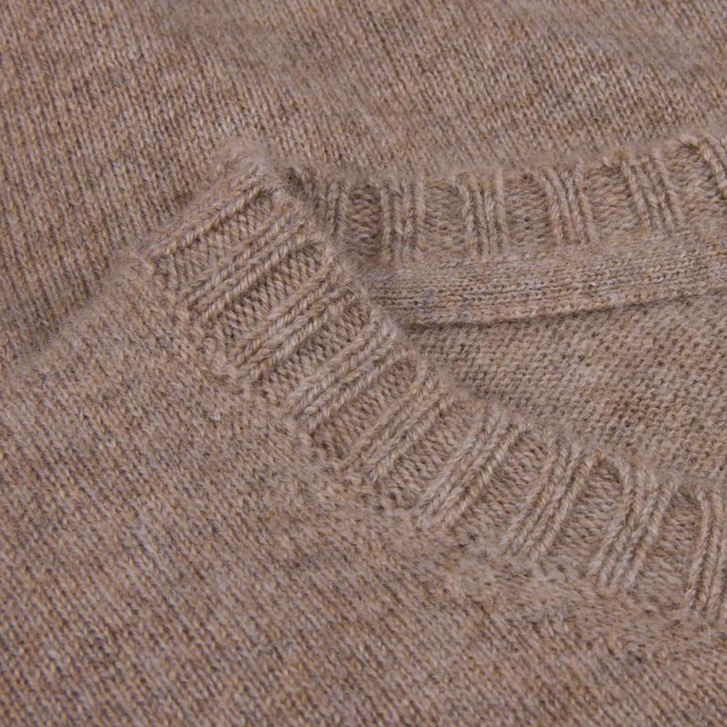 Beige Cashmere Knit Crew Neck Sweater - Stenströms - Image 3