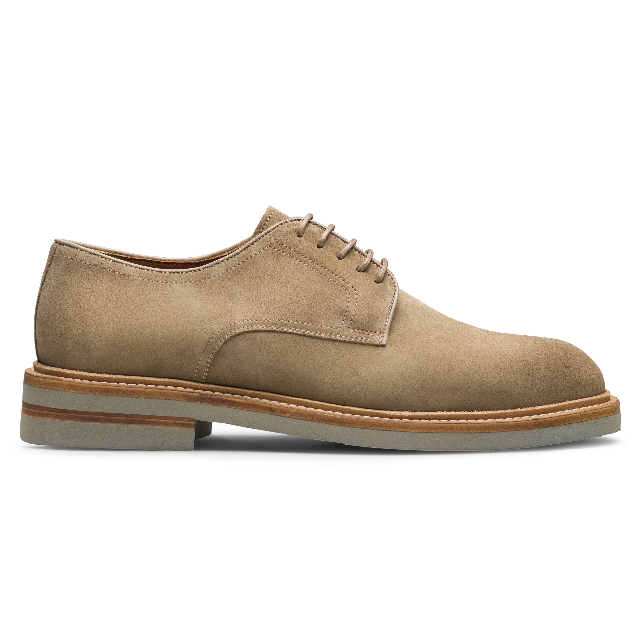 Sand (Avena) Marton Plain-Toe Suede Derby Shoes - Magnanni - Image 2