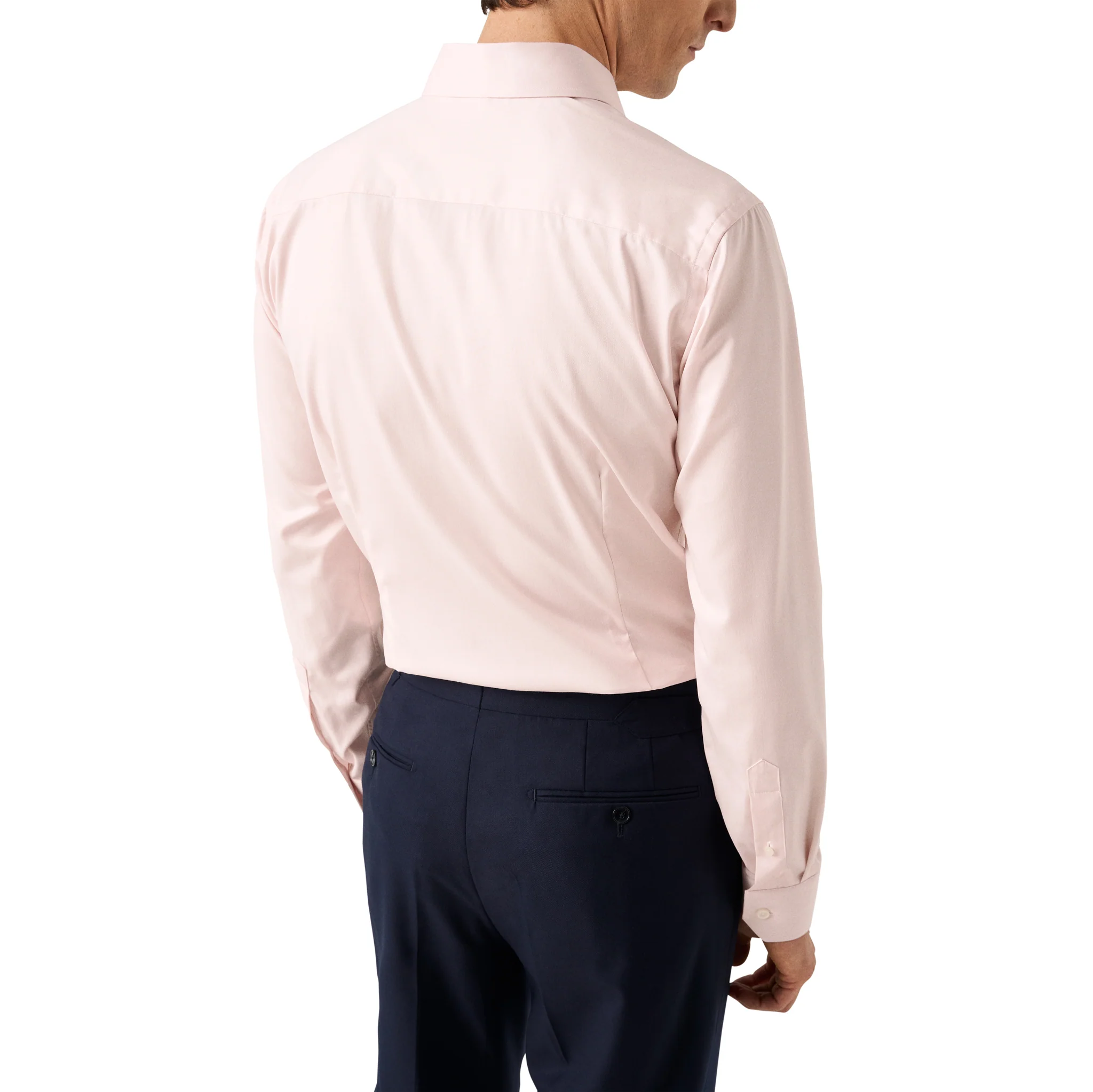 Solid Pink Cotton Tencel-Lyocell Slim Fit Shirt - ETON - Image 5