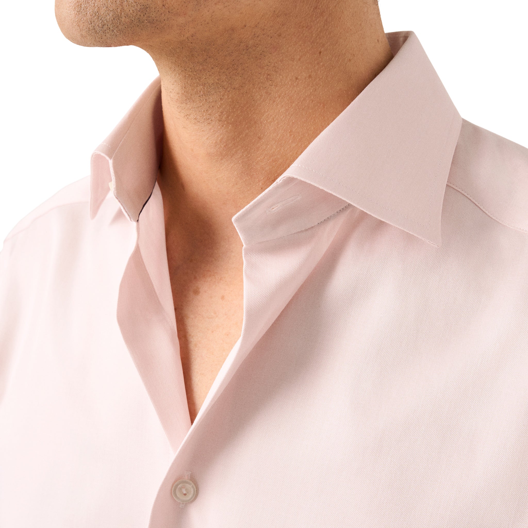 Solid Pink Cotton Tencel-Lyocell Slim Fit Shirt - ETON - Image 6