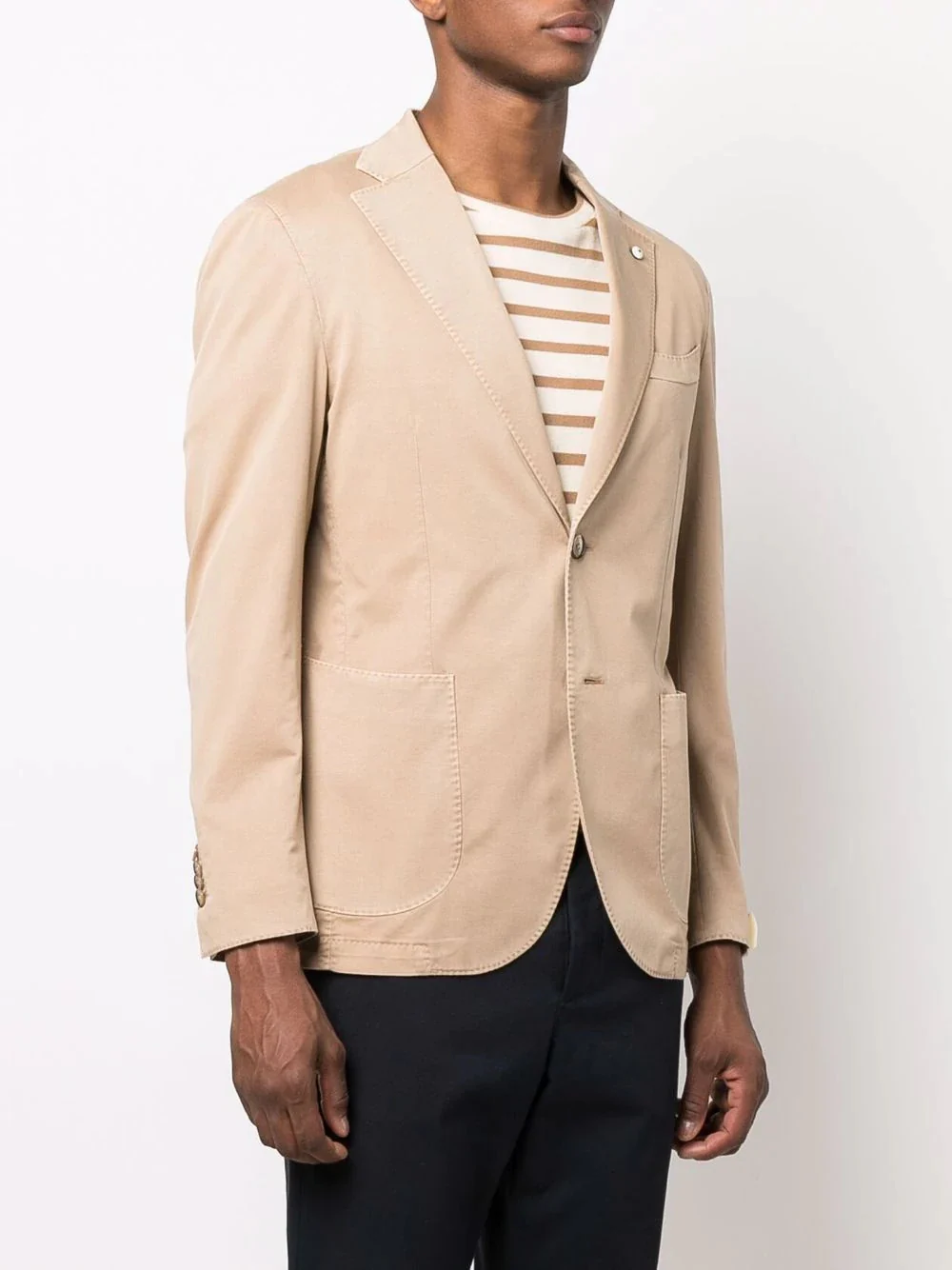 Tan Linen Blend L.B.M 1911 Sport Coat - Image 2