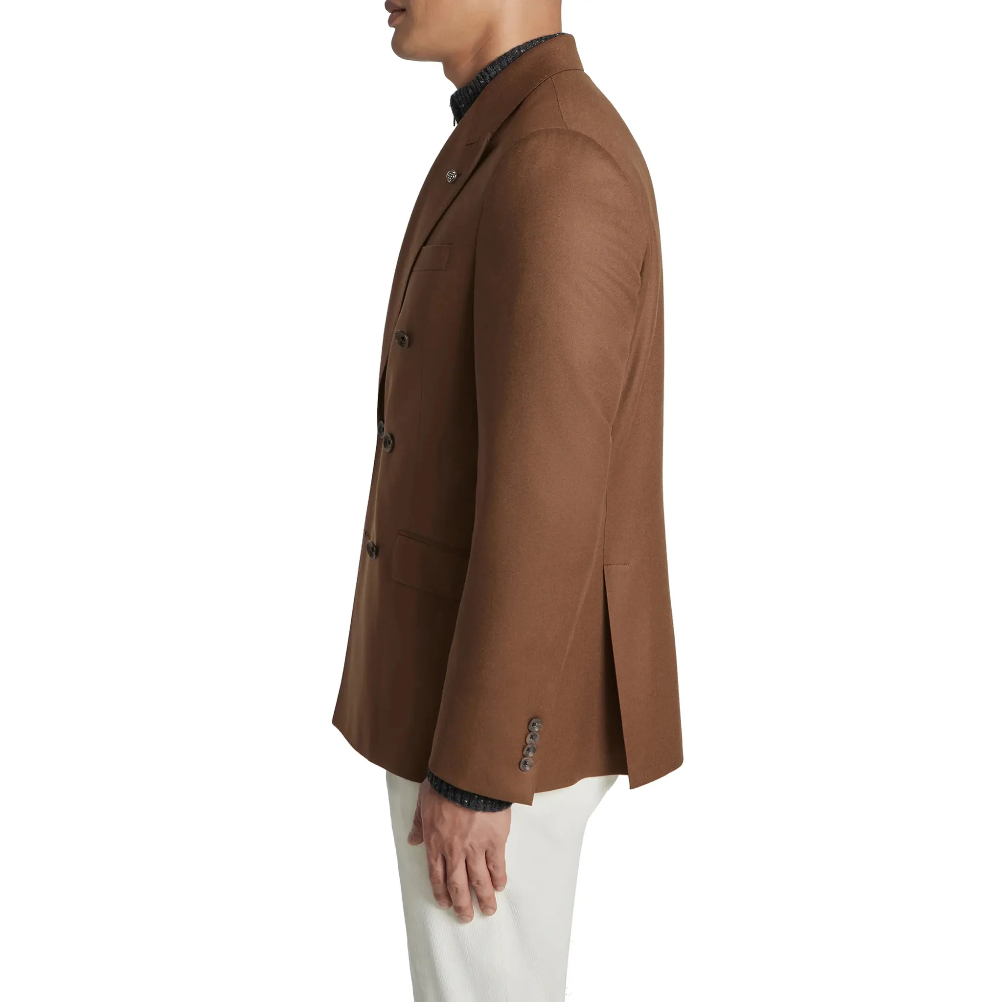 Tobacco Brown Double Breasted Martin Contemporary Fit Sport Jacket - Jack Victor - Image 4