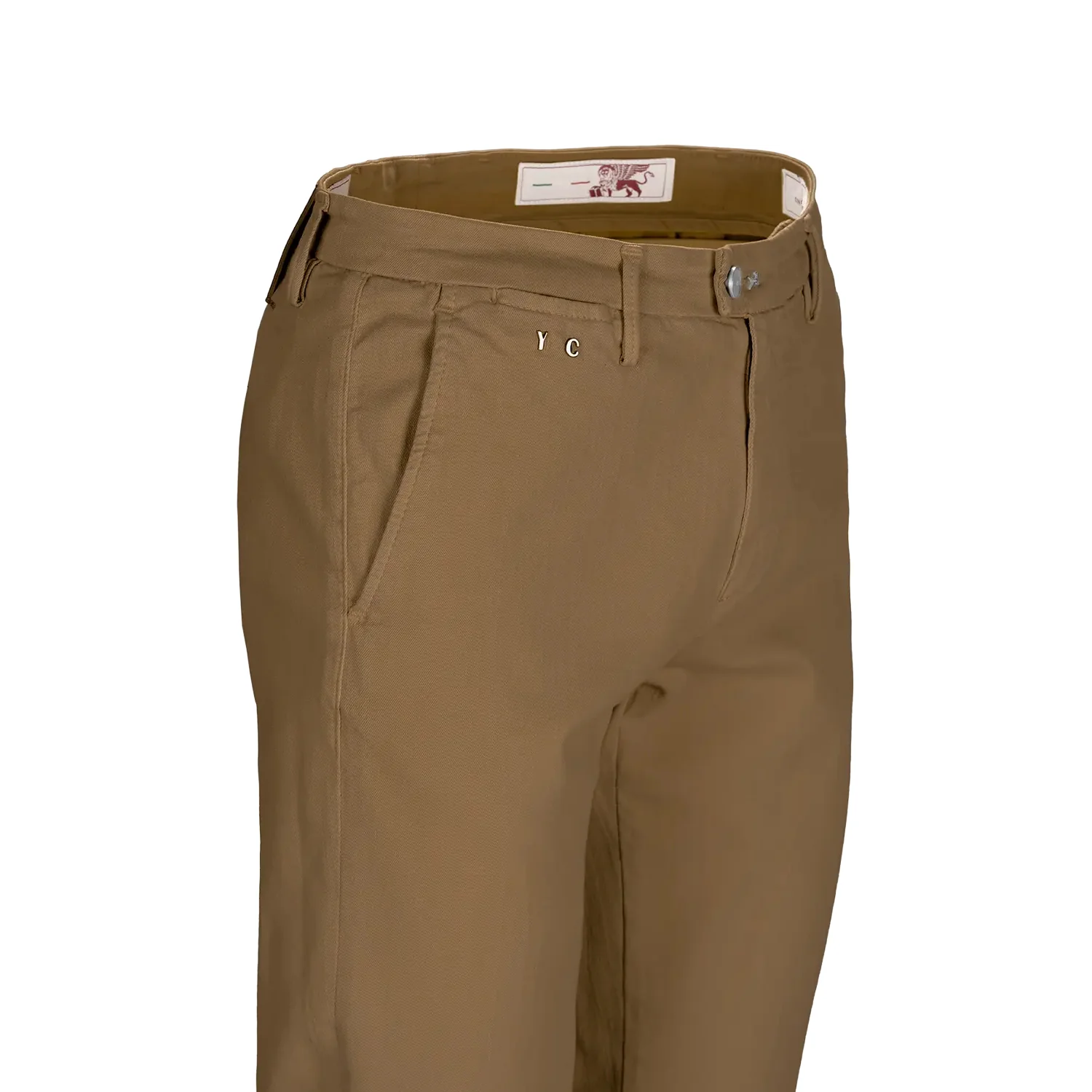 Tobacco Soft Dye Luis Slim Fit Super-Stretch Chino Pants - TRAMAROSSA - Image 3
