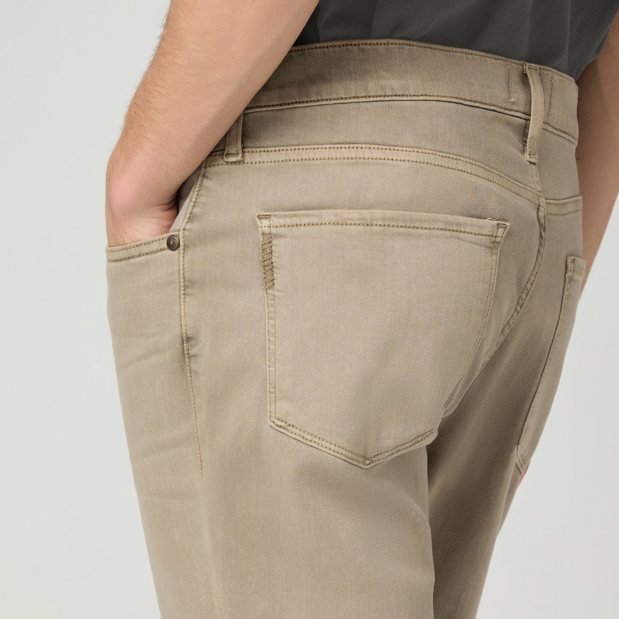 Vintage Pale Beige Federal Straight Fit Transcend Vintage Jeans - PAIGE - Image 5