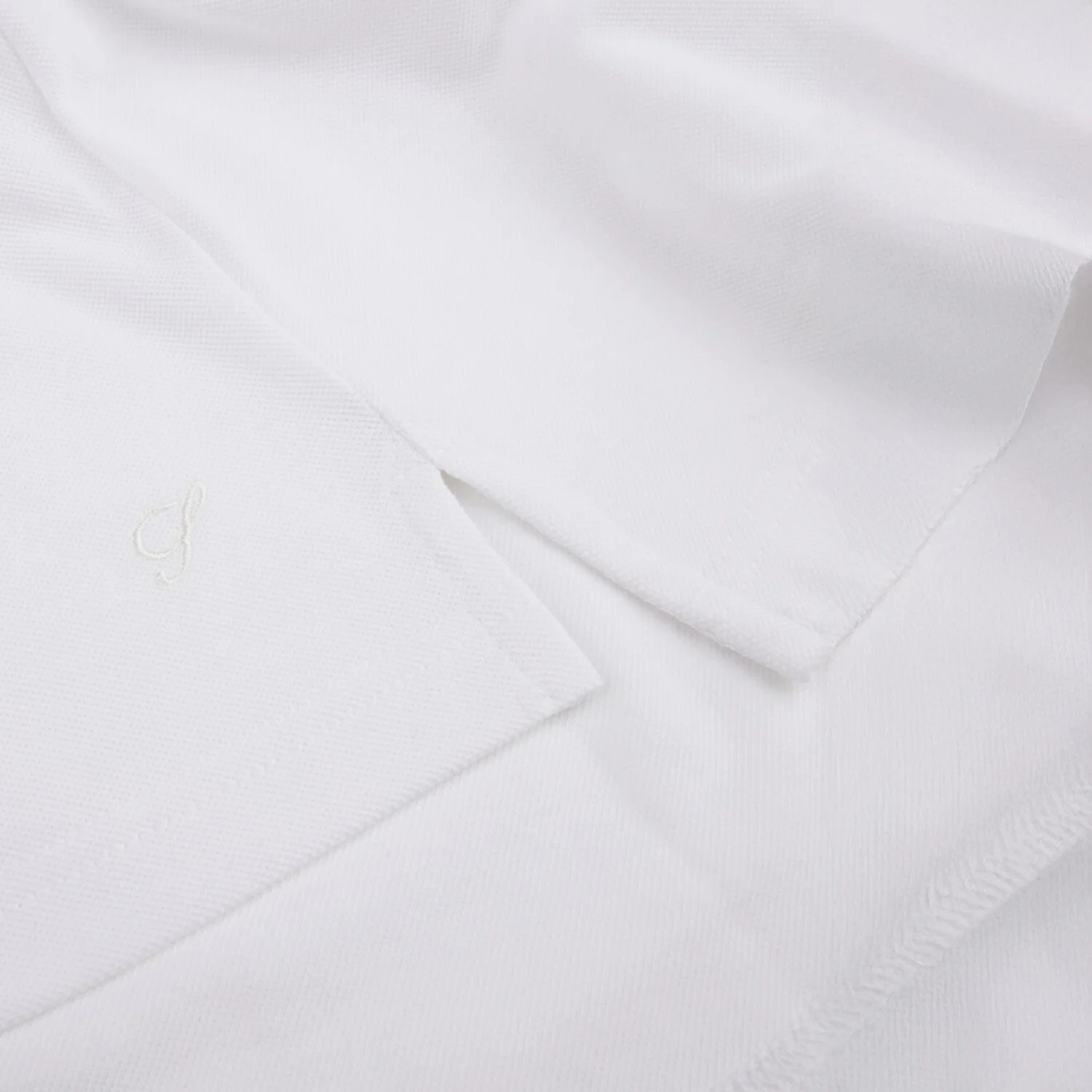White Piqué Cotton Short Sleeve Polo Shirt - Stenströms - Image 4