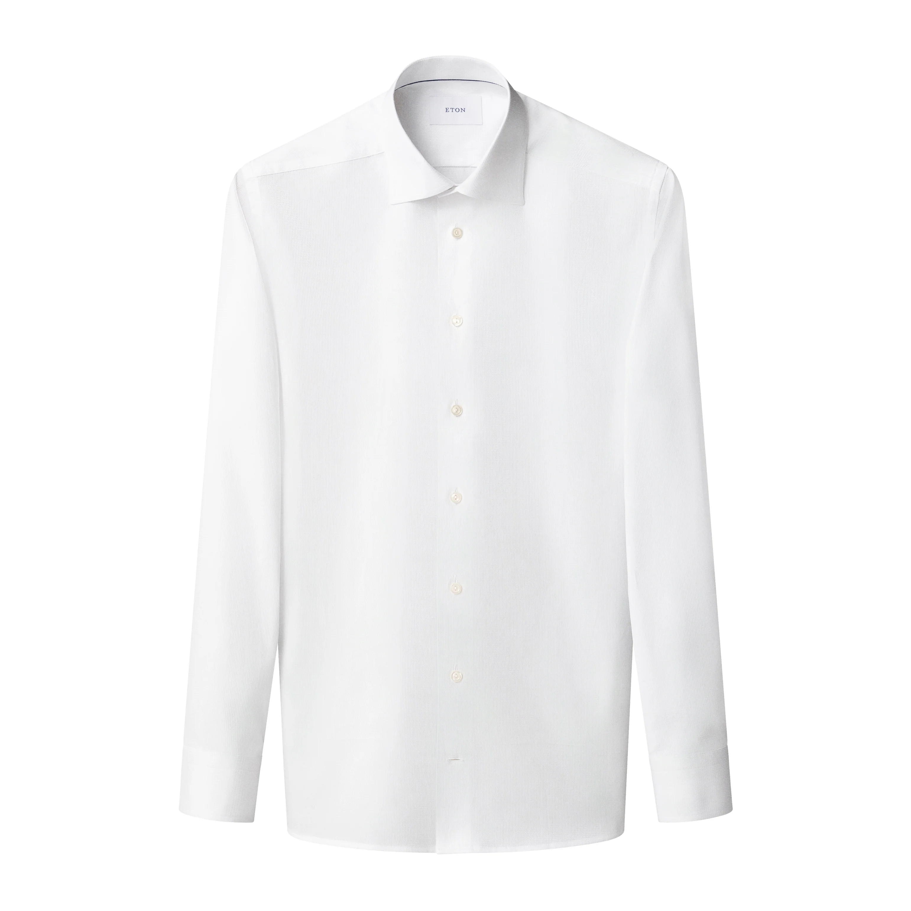 White Semi-Solid Dobby Slim Fit Dress Shirt - ETON - Image 2