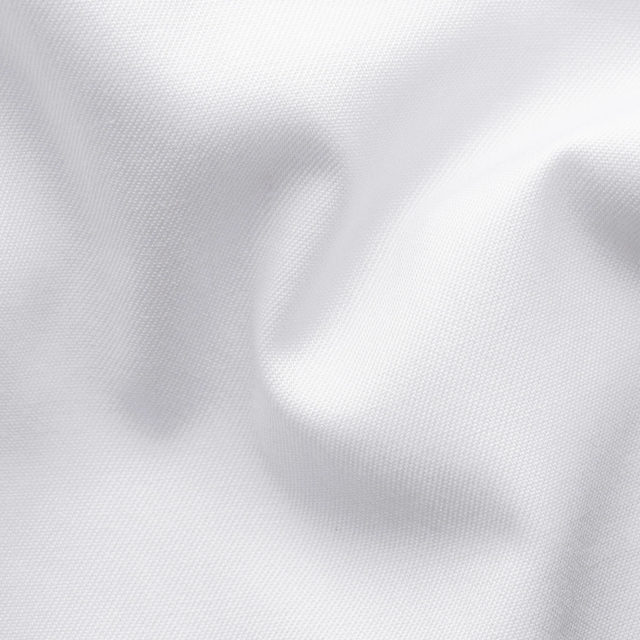 White Solid Signature Twill Slim Fit Shirt w/ Brown Buttons - ETON - Image 9